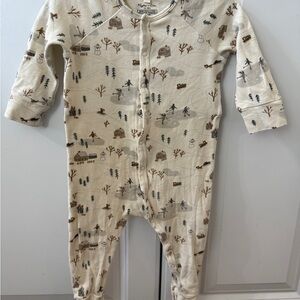 Rylee + Cru Cream Woodland Print Sleeper